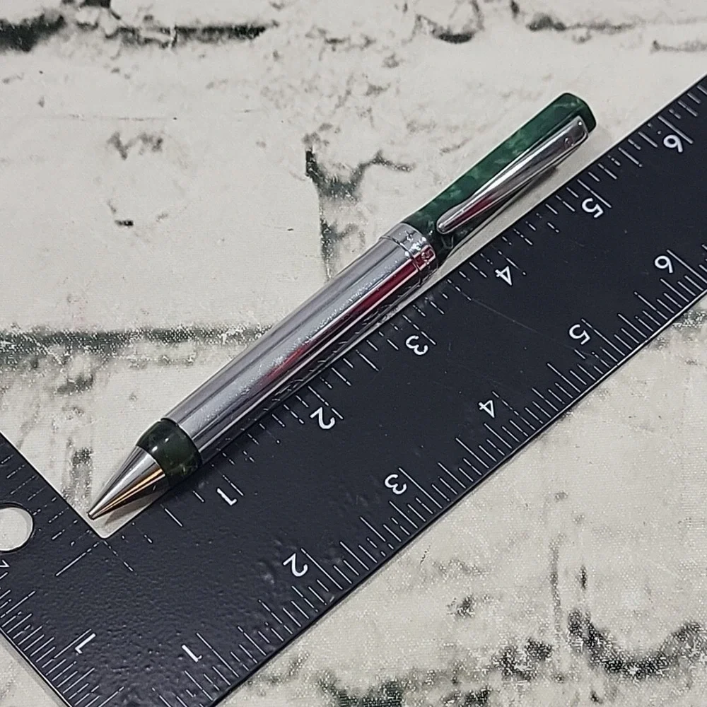 Vintage Pierre Cardin Mechanical Pencil Chrome And Green Drafting‎ Pencil
